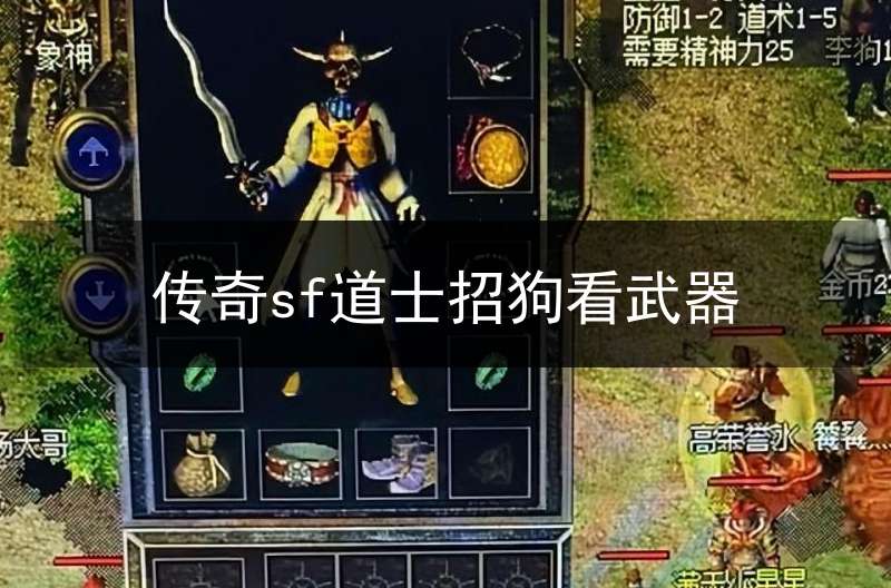 传奇sf道士招狗看武器(传奇道士狗攻击属性)